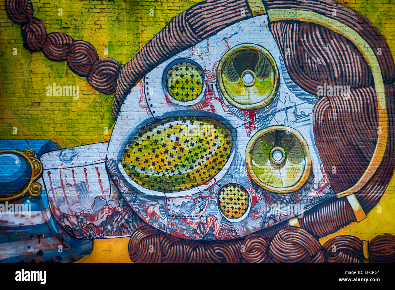 Street-Art, Downtown Los Angeles, Kalifornien Stockfoto