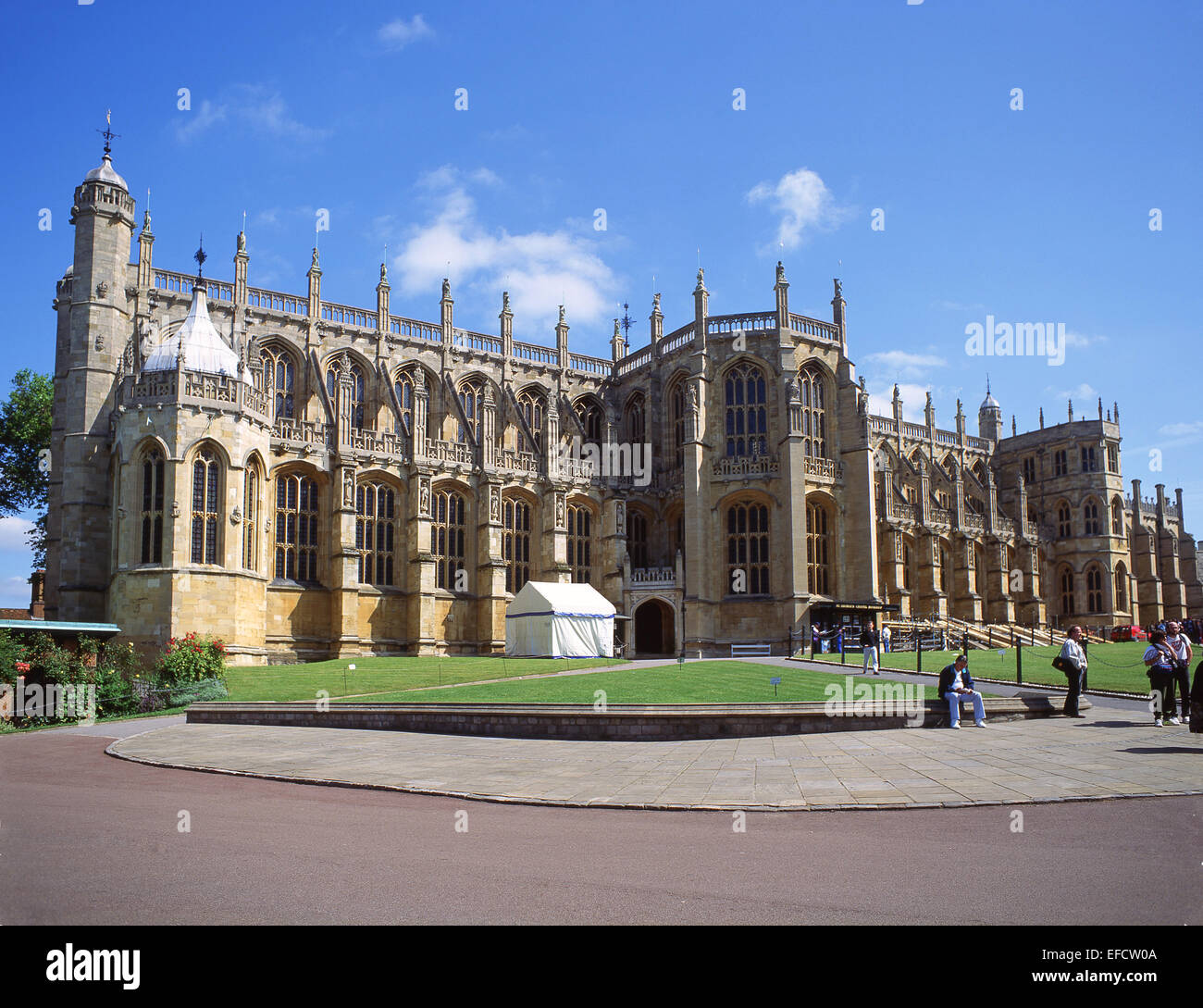 St. Georg-Kapelle, niedrigere Ward, Schloss Windsor, Windsor, Berkshire, England, Vereinigtes Königreich Stockfoto