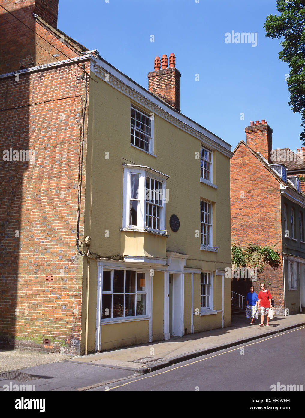 Jane Austen's House (starb hier), College Street, Winchester, Hampshire, England, Vereinigtes Königreich Stockfoto