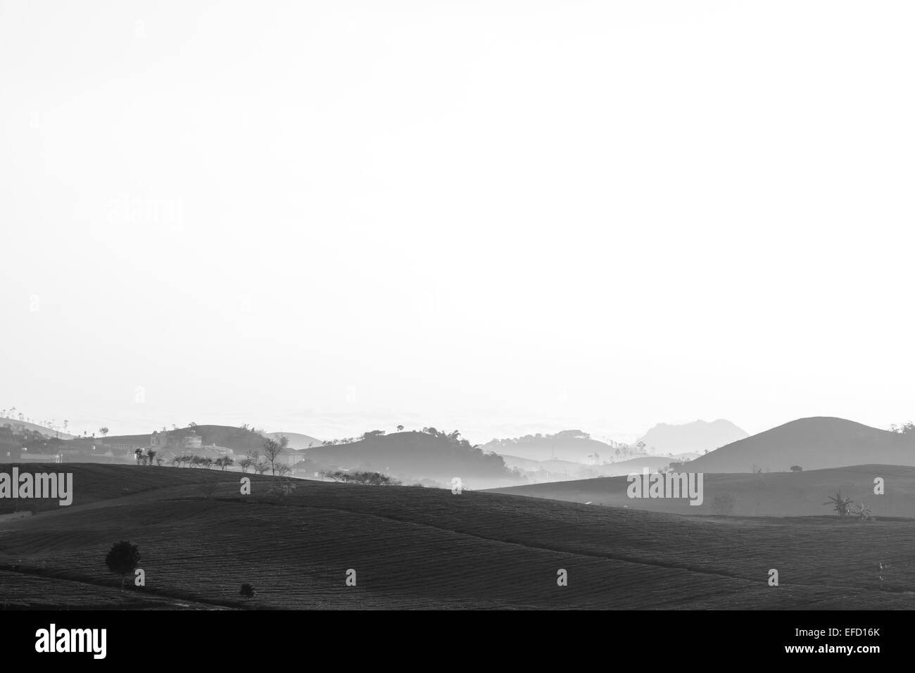 Moc Chau Stadt Morgen am 26. März 2015 in Son la Provinz, Vietnam Stockfoto