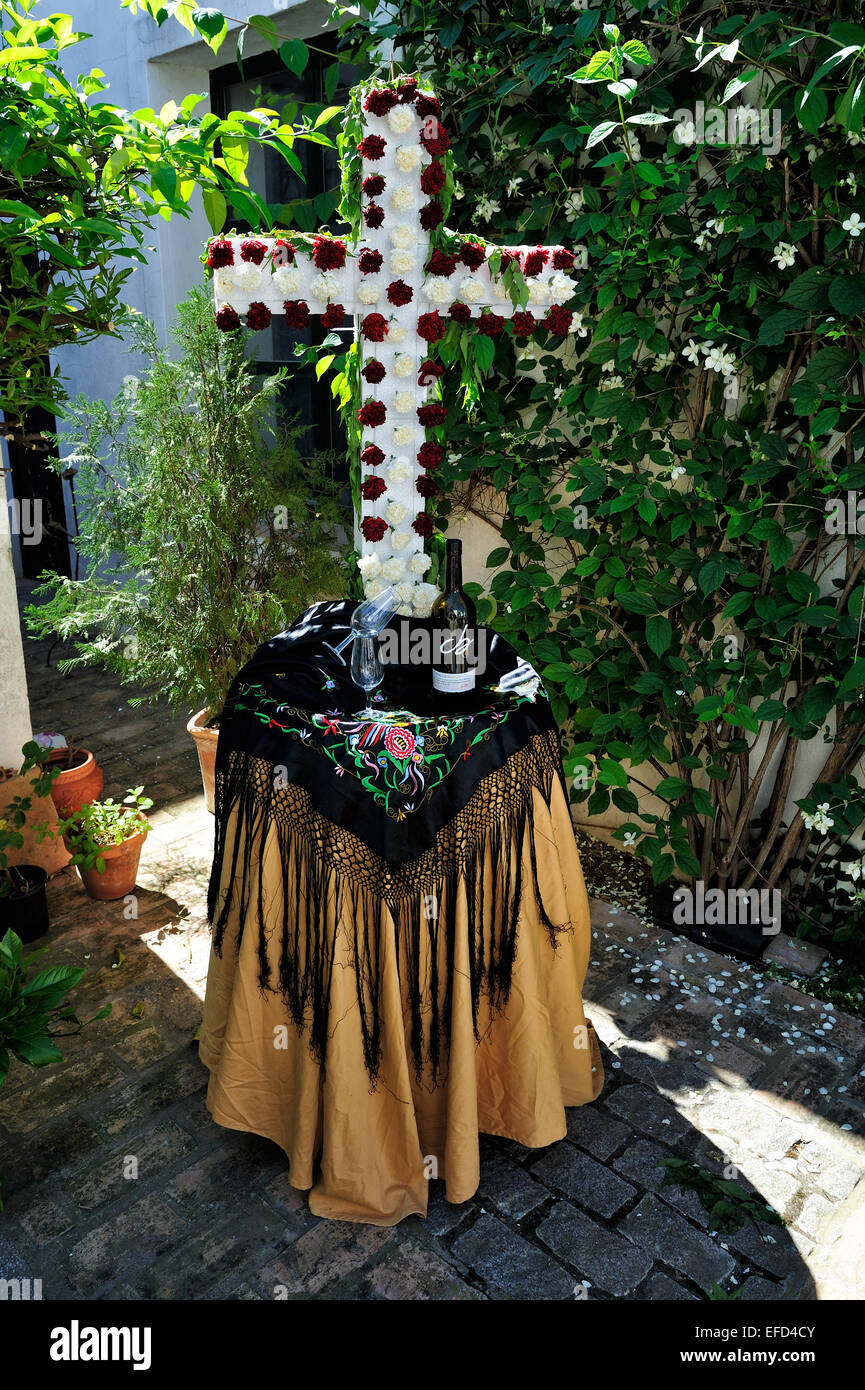 das Kreuz kann in Bodega, Montilla, Spanien Stockfoto