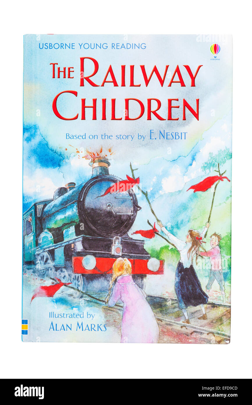 Das Railway Children Buch auf weißem Hintergrund Stockfoto