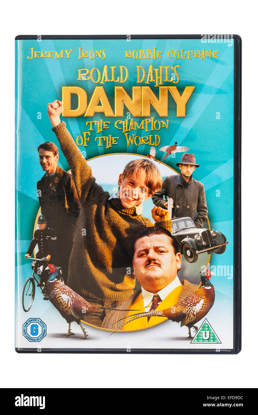 Roald Dahls Danny der Meister der Welt Film DVD auf weißem Hintergrund Stockfoto