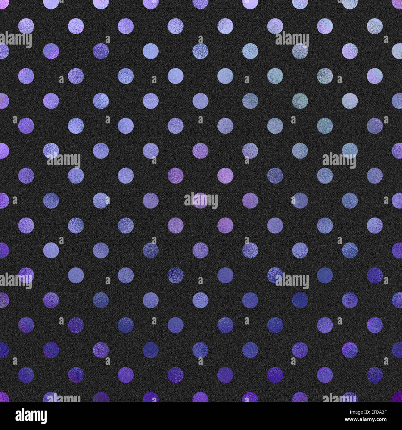 Lila blau schwarze Polka Dot Muster Swiss Dots Textur digitales Papierhintergrund Stockfoto