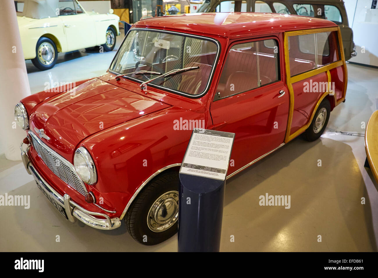 1965 Morris Mini Traveller, einst im Besitz von Lord Mountbatten Heritage Motor Centre Gaydon, Warwickshire UK Stockfoto