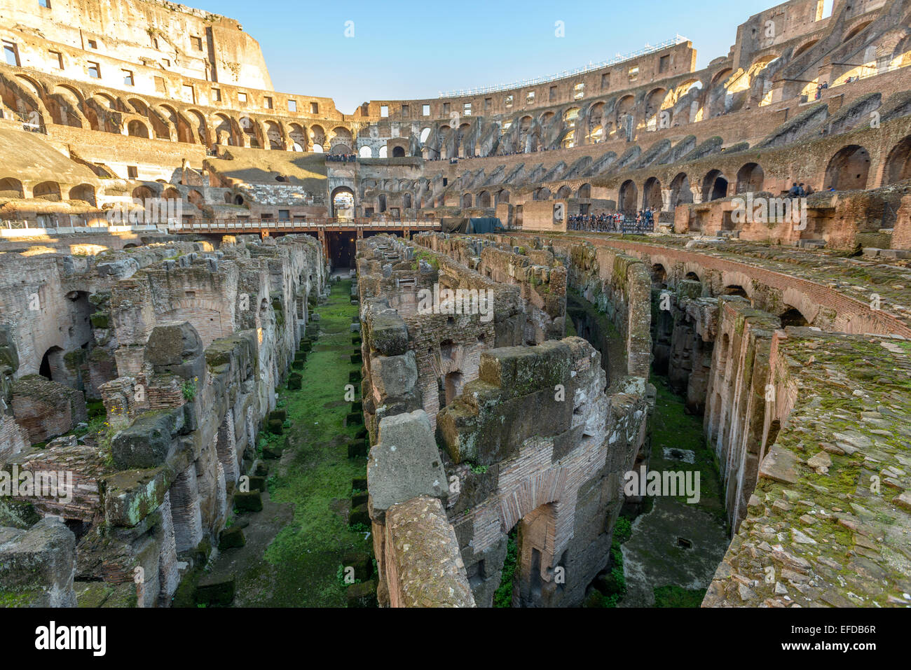 Landschaft der alten Arena Kolosseum in Rom Italien Stockfoto