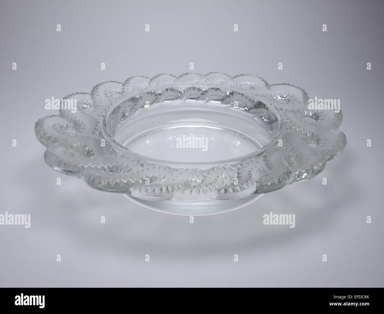 Lalique Crystal Glasschale Stockfoto