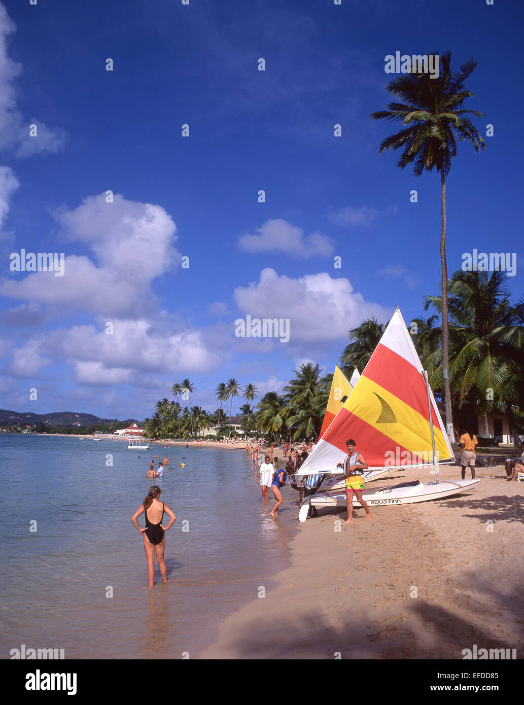 Tropical Beach, Grand Anse Bay, Saint George Parish, Grenada, Kleine Antillen, Karibik Stockfoto