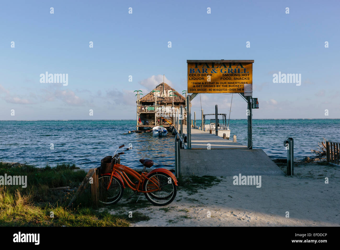 Palapa Bar & Grill, San Pedro, Belize Stockfoto