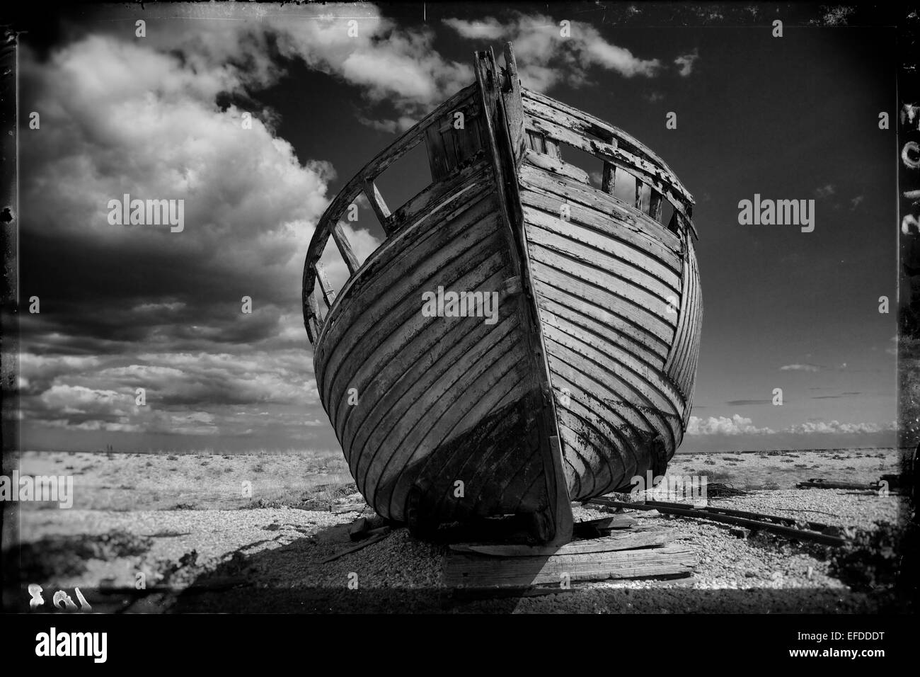 Aufgegeben, Angeln Boot Wrack Stockfoto