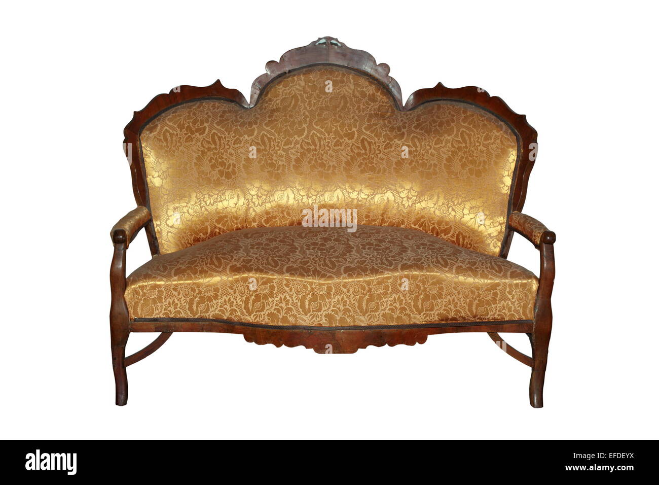Luxus Antik Sofa isoliert auf weißem Hintergrund Stockfoto