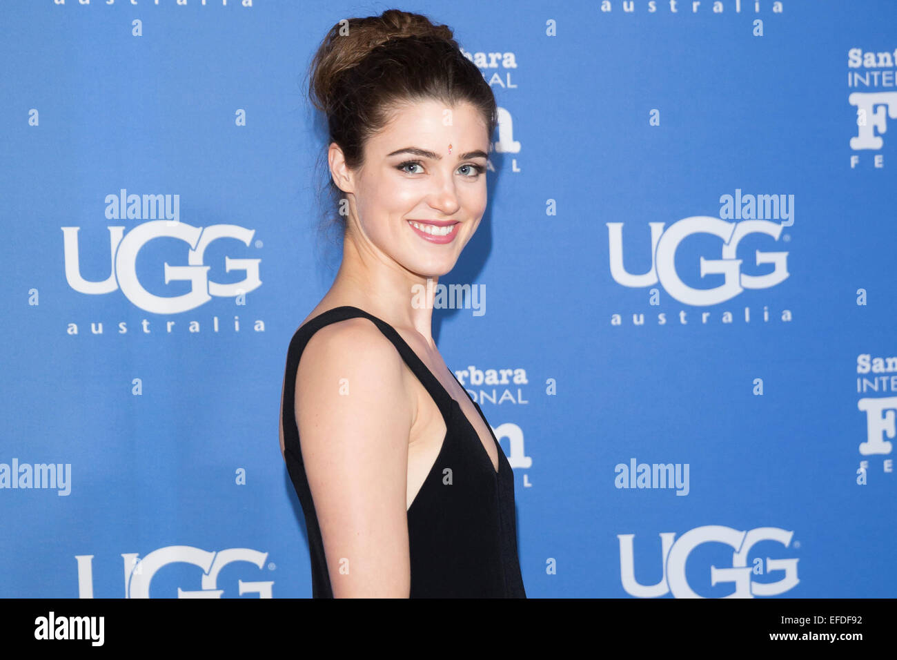 Santa Barbara, Kalifornien, USA. 31. Januar 2015. Schauspielerin Lucy Griffiths kommt auf dem 30. Santa Barbara International Film Festival. © Scott London/Alamy Live-Nachrichten Stockfoto