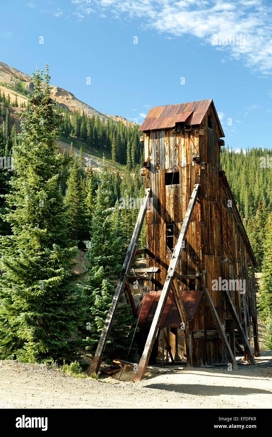 Welle Haus, Yankee Mädchen Mine, in der Nähe von Ouray, Colorado USA Stockfoto