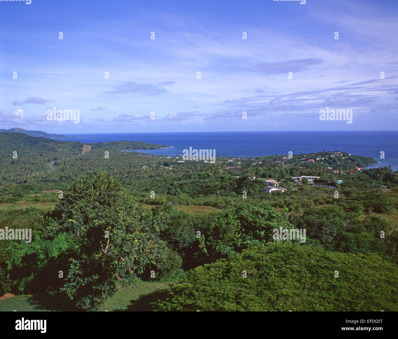 Küsten-Ansicht, Saint John, VAE-Inseln, die kleinen Antillen, Karibik Stockfoto
