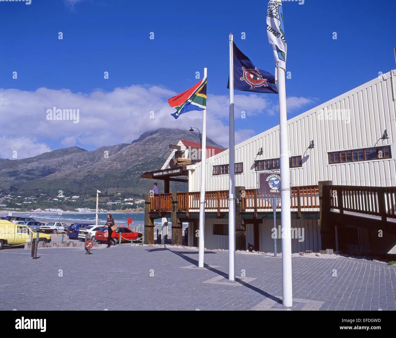 Wharfside Grillrestaurant, Hout Bay, Western Cape Province, Südafrika Stockfoto