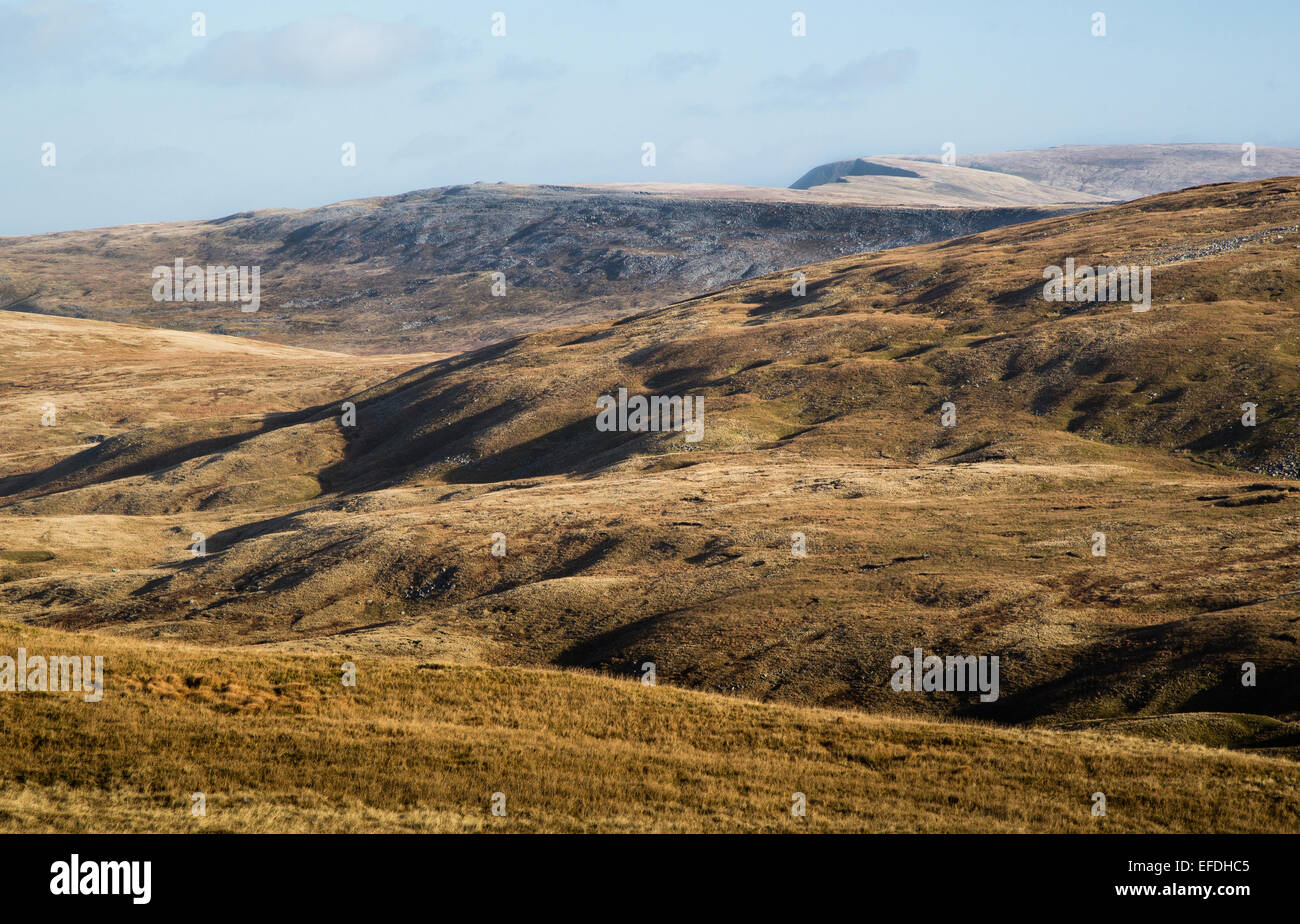 Garreg Las Grat mit Picws Du und Fan Foel hinter im Bereich schwarze Berge des Brecon Wales UK Stockfoto