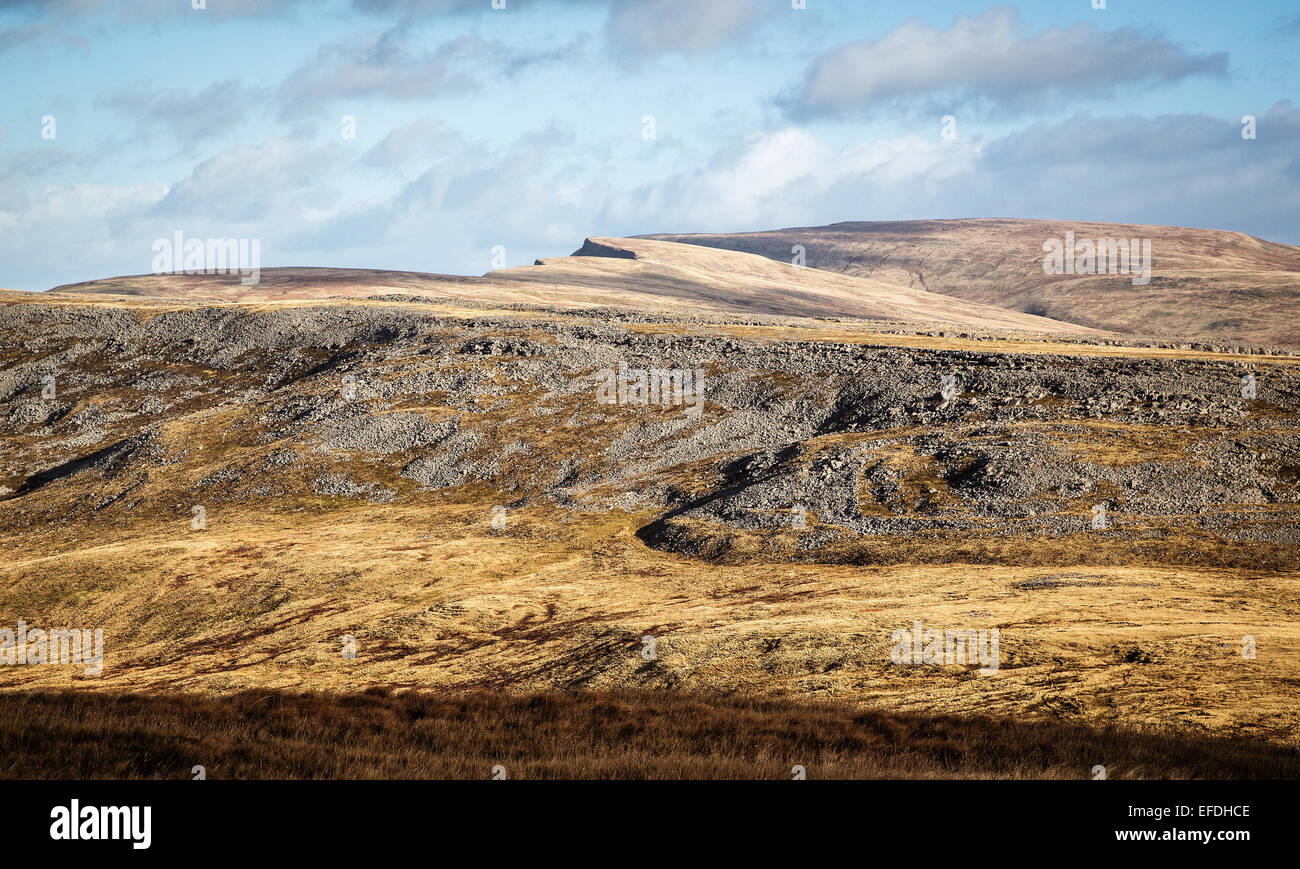Garreg Las Grat mit Picws Du und Fan Foel hinter im Bereich schwarze Berge des Brecon Wales UK Stockfoto