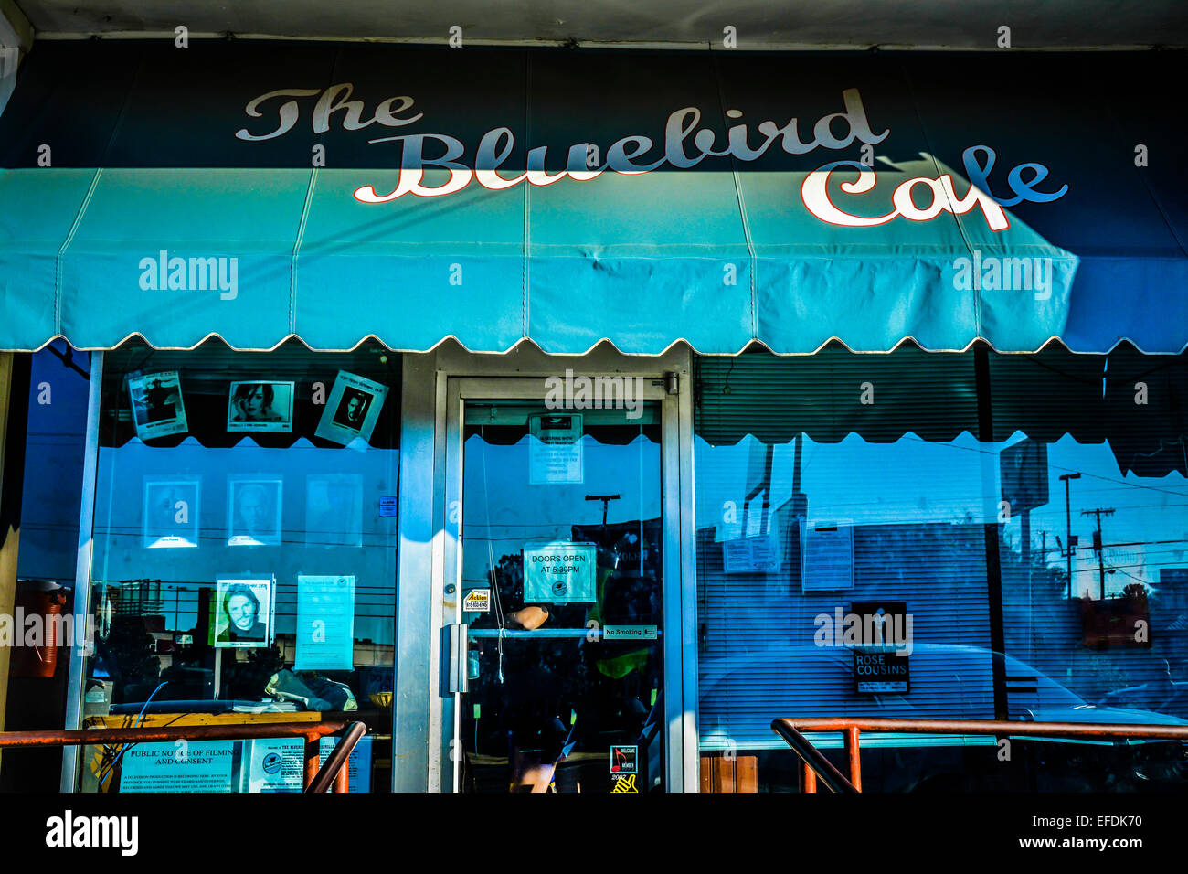 Im Außenbereich hat die berühmten Blue Bird Cafe in Nashville TN dazu beigetragen, um viele Talente zu entdecken, die zu Country Music Stars ging Stockfoto
