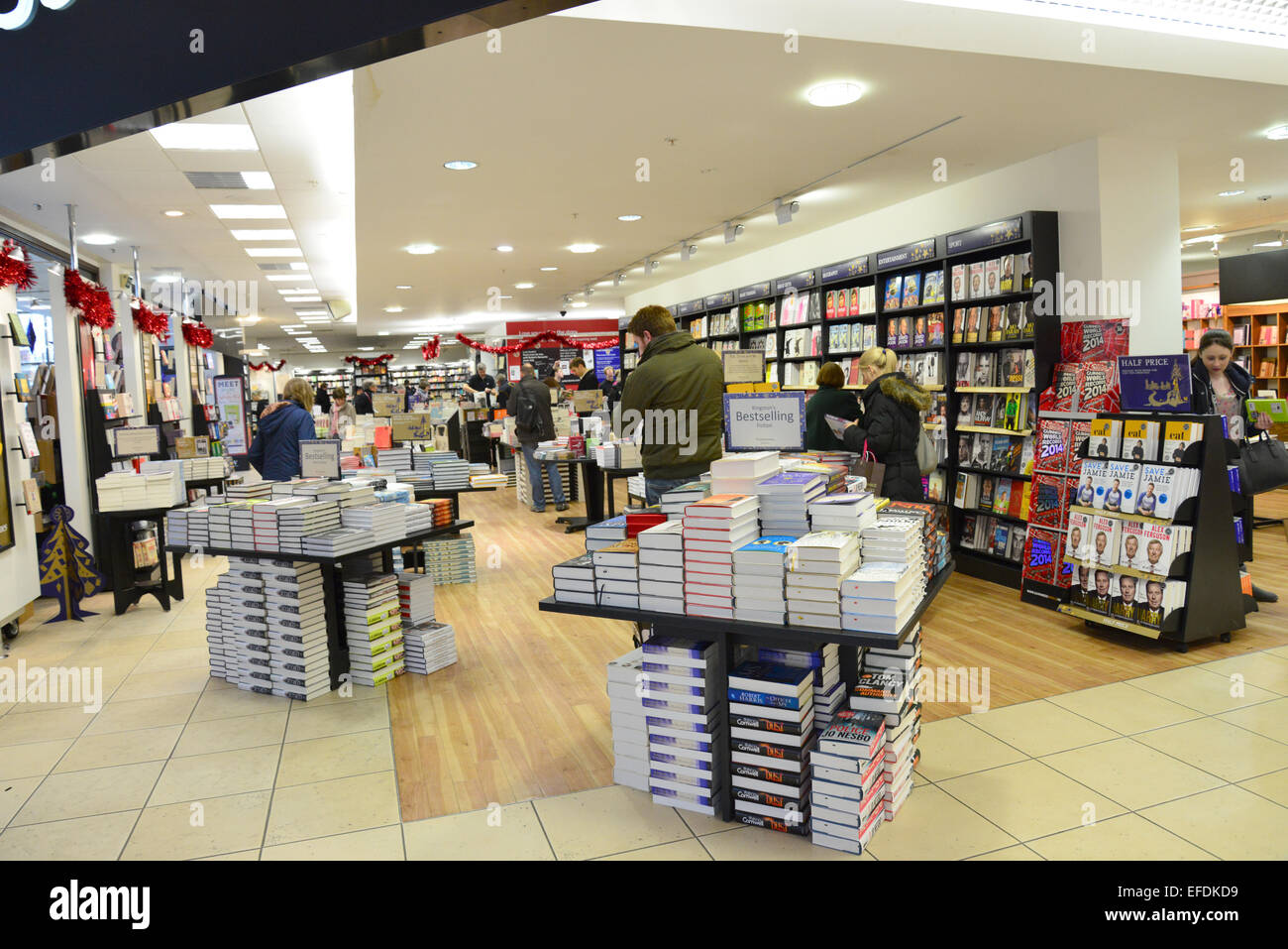 Waterstones Buchladen, Bentall Zentrum, Kingston upon Thames, Royal Borough of Kingston, Greater London, England, United Kingdom Stockfoto