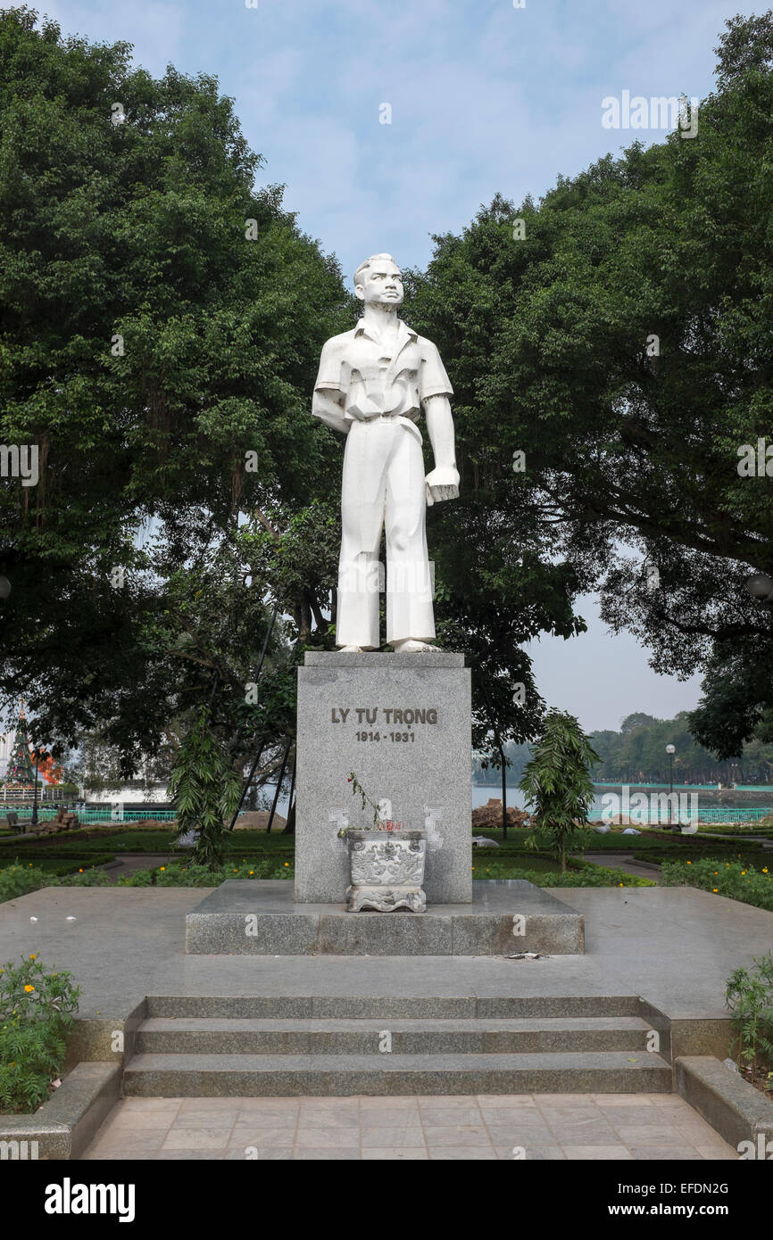 Statue von Ly Tu Trong Hanoi Vietnam Stockfoto