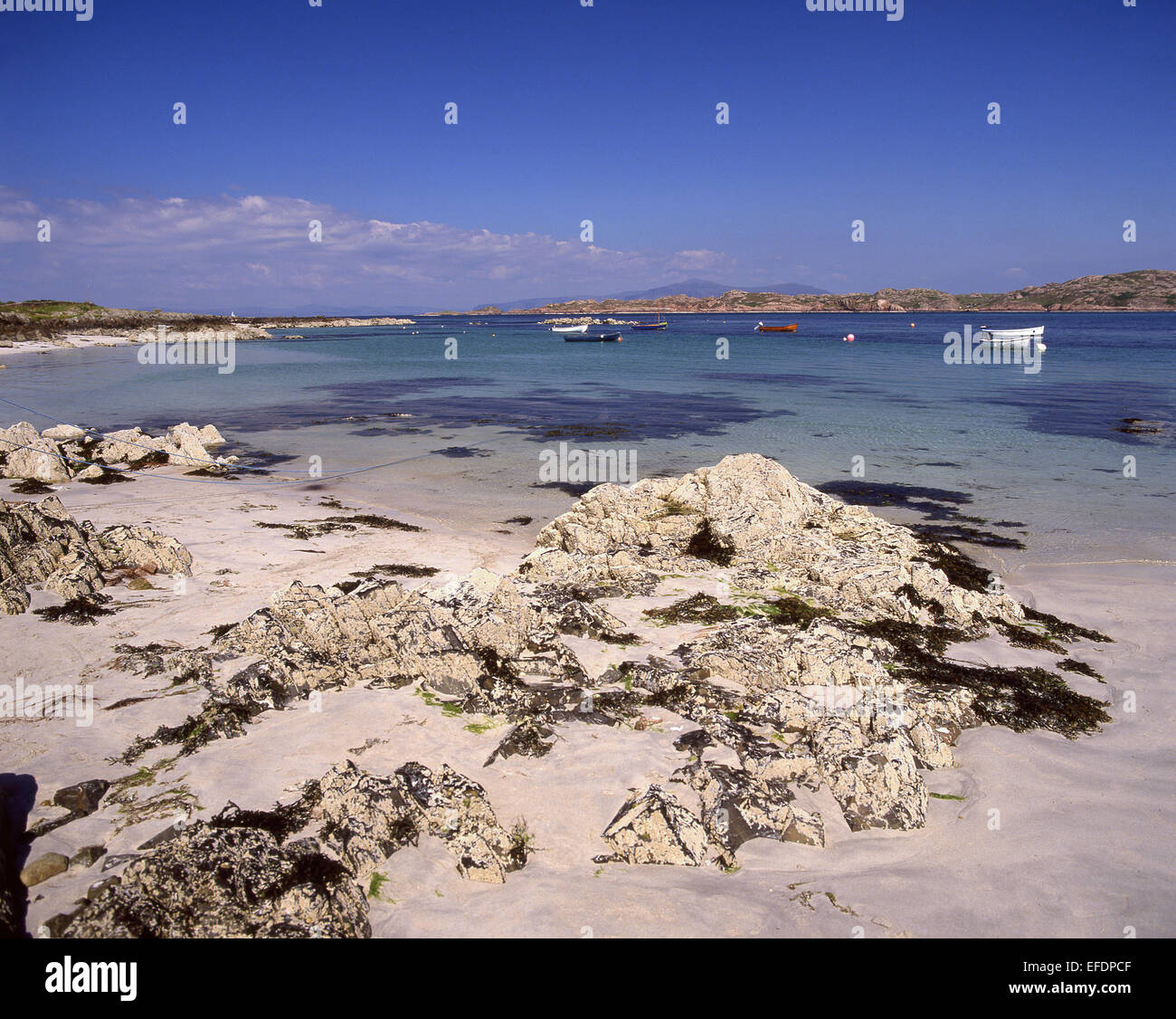 Strandblick, Iona, die Inneren Hebriden, die Hebriden, Schottland, Vereinigtes Königreich Stockfoto