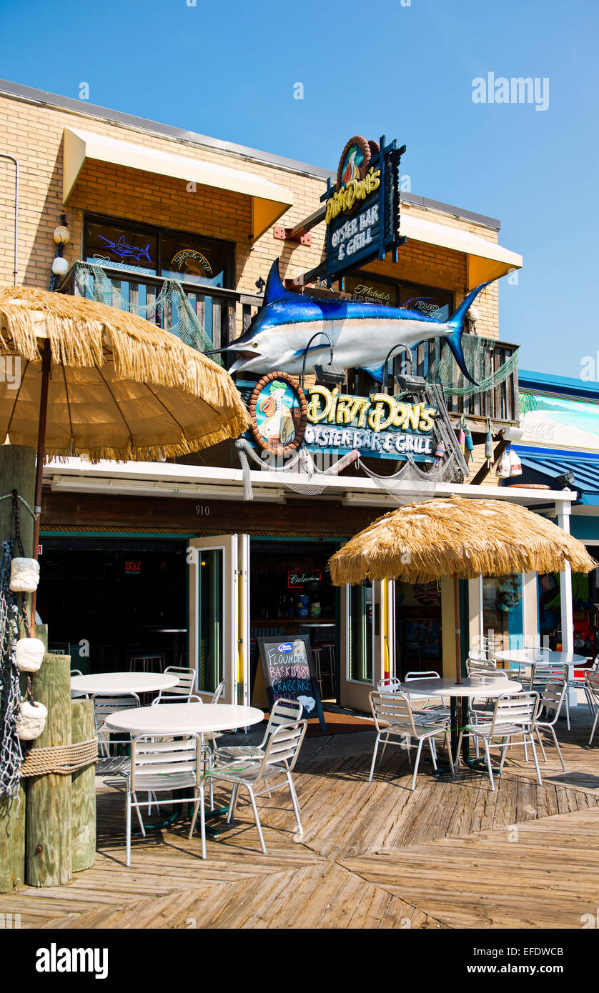 Schmutzige Don Oyster Bar and Grill in Myrtle Beach, South Carolina Stockfoto