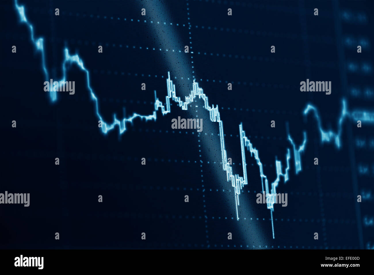 Börse-Graphen Stockfoto