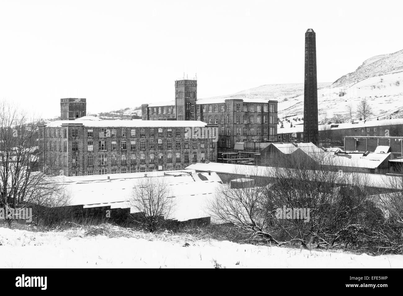 Eine ehemalige wollenen Mühle am Marsden, in der Nähe von Huddersfield Stockfoto