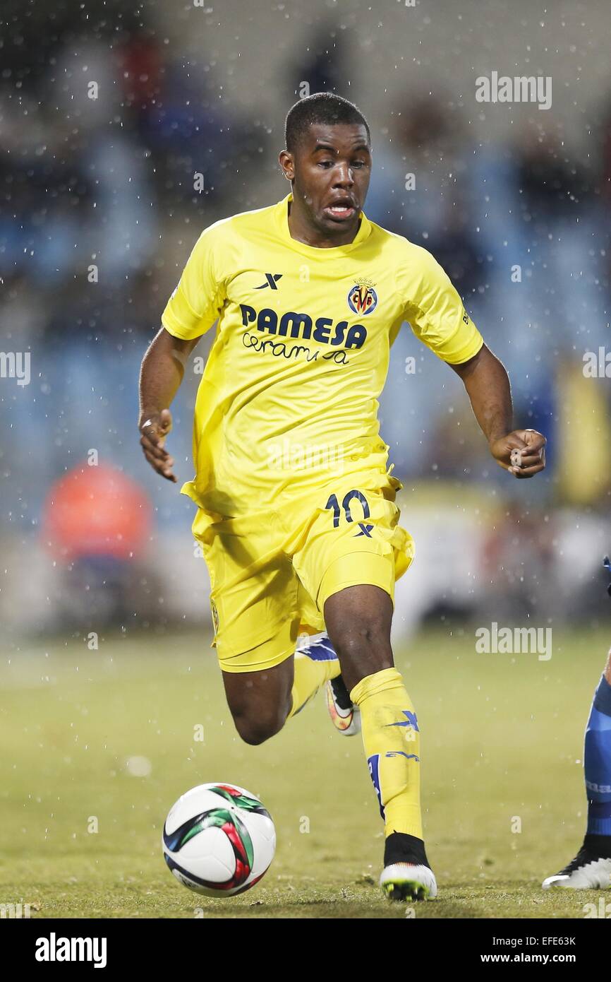 Getafe, Spanien. 29. Januar 2015. Joel Campbell (Villarreal) Fußball: Spanisch "Copa del Rey" match zwischen Getafe CF 0-1 FC Villarreal CF im Coliseum Alfonso Perez in Getafe, Spanien. © Mutsu Kawamori/AFLO/Alamy Live-Nachrichten Stockfoto