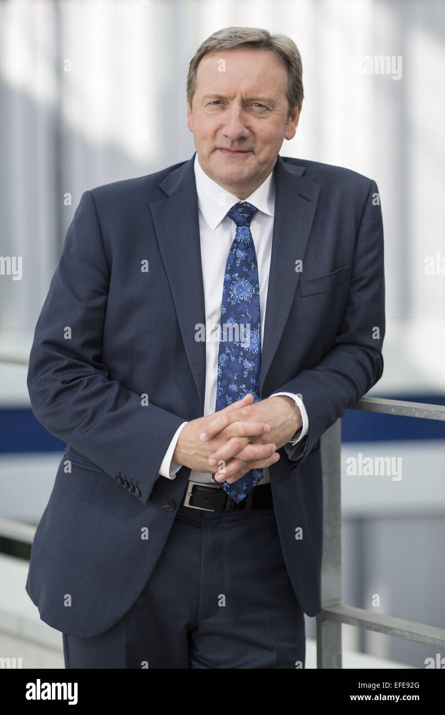 Neil Dudgeon wird vorgestellt, wie die neue Detective Chief Inspector im ZDF-Fernsehen zeigen Inspector Barnaby ZDF Landesstudio Hamburg.  Mitwirkende: Neil Dudgeon wo: Hamburg, Deutschland bei: 31. Juli 2014 Stockfoto