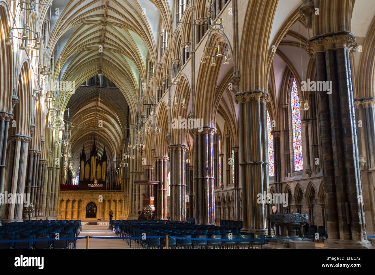 Lincoln; Kathedrale, Stadt, Zentrum; Lincolnshire, UK Stockfoto