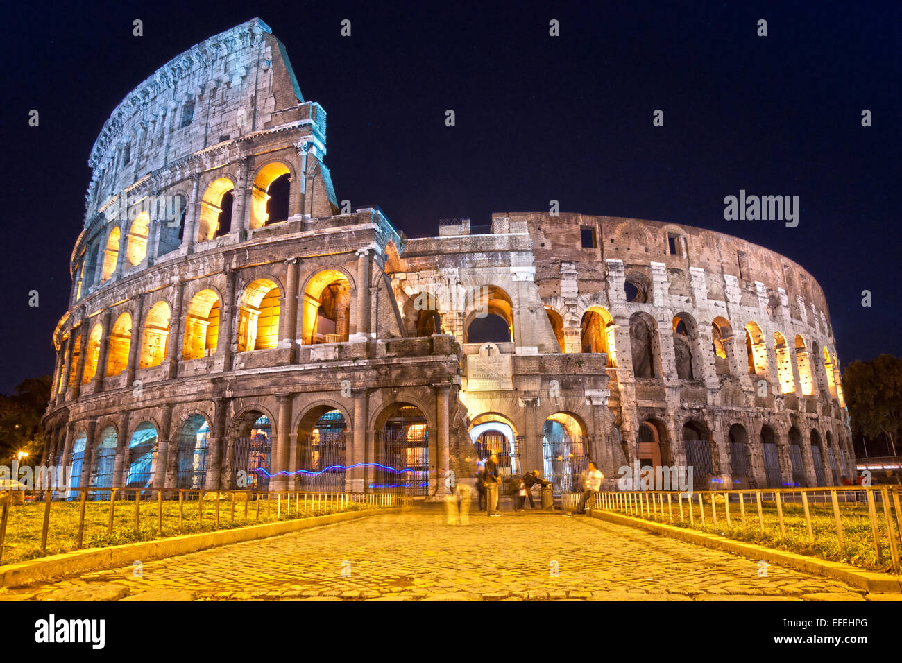 Das majestätische Kolosseum Amphitheater, Rom, Italien. Stockfoto