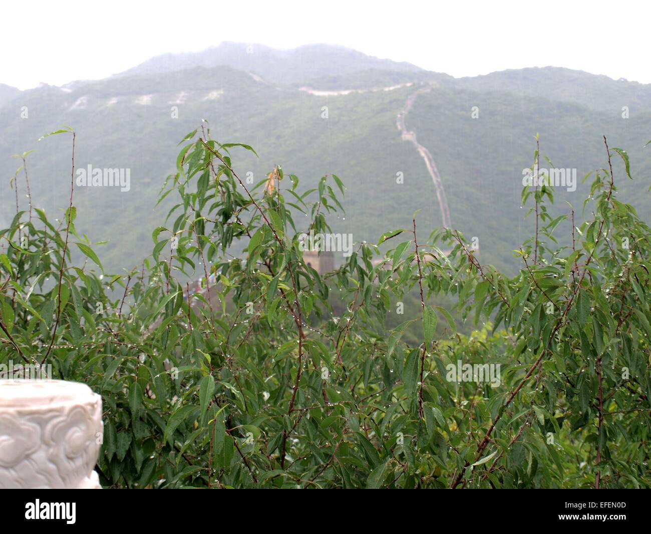 Landschaftsansicht der Great Wall Of China, Mutianyu, Peking, China Stockfoto