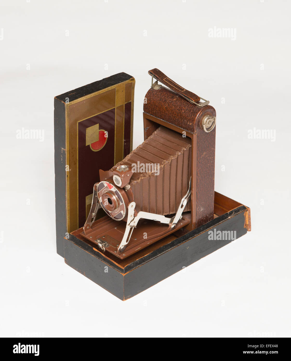Eastman Kodak Company 1A Geschenk Modell Kamera, für die 1930 Weihnachtszeit mit Art-déco-Theme von Walter Dorwin Teague. Stockfoto