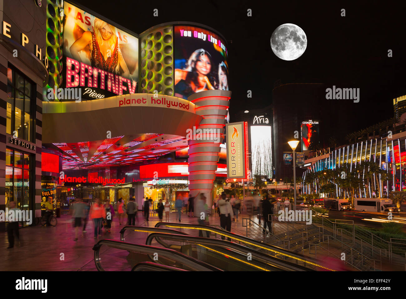 Planet Hollywood Hotel Casino Eingang Der Strip Las Vegas