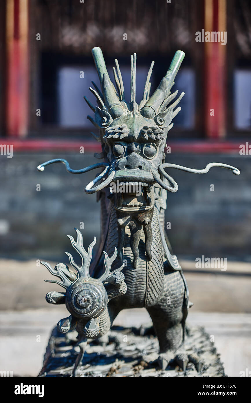 Drachenstatue verbotenen Stadt in Peking China Stockfoto