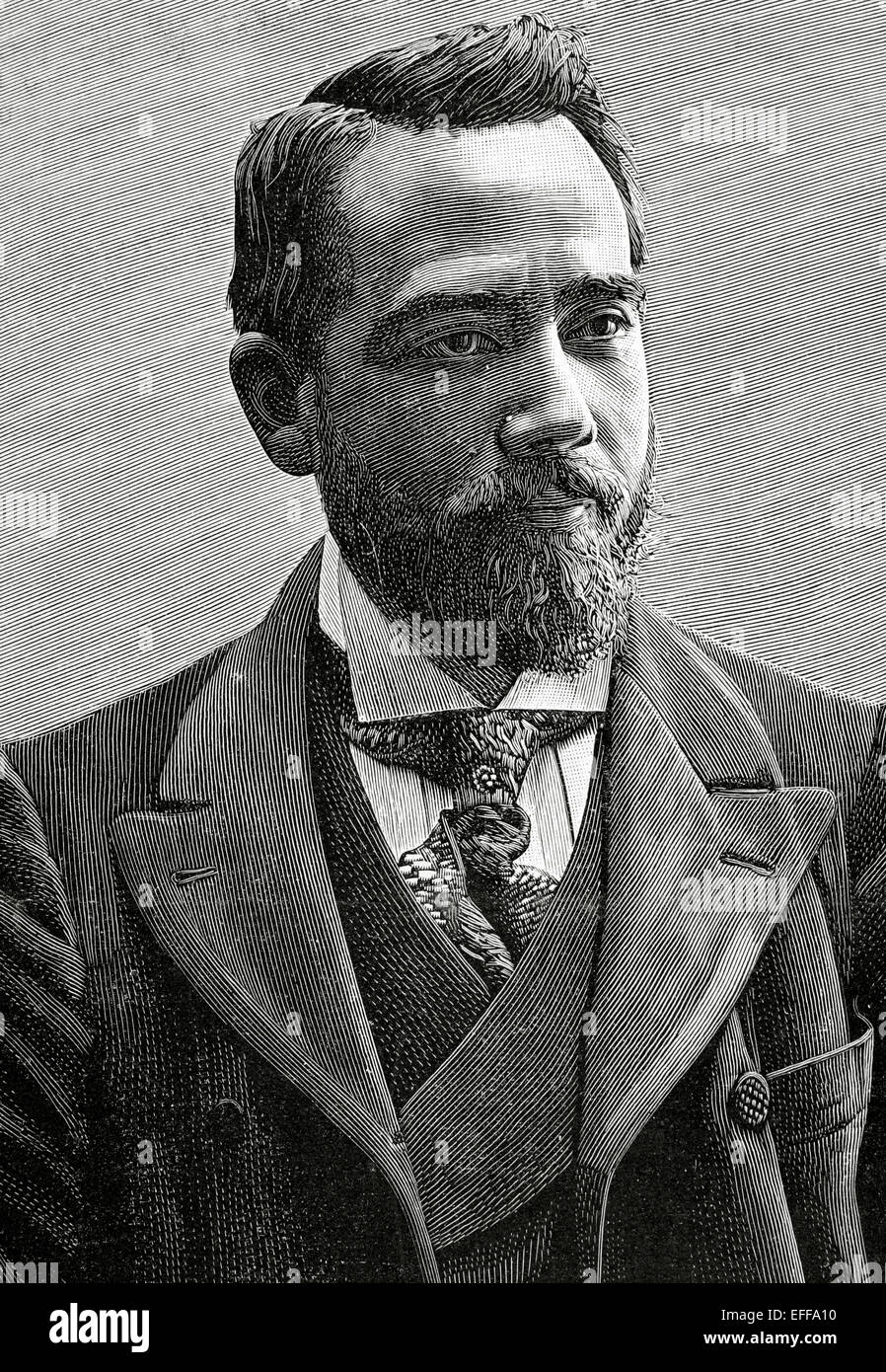 Aniceto Marinas Garcia (1866-1953). Spanischer Bildhauer. Porträt. Gestochen von Matute. Die spanischen und amerikanischen Illustration ", 1903. Stockfoto