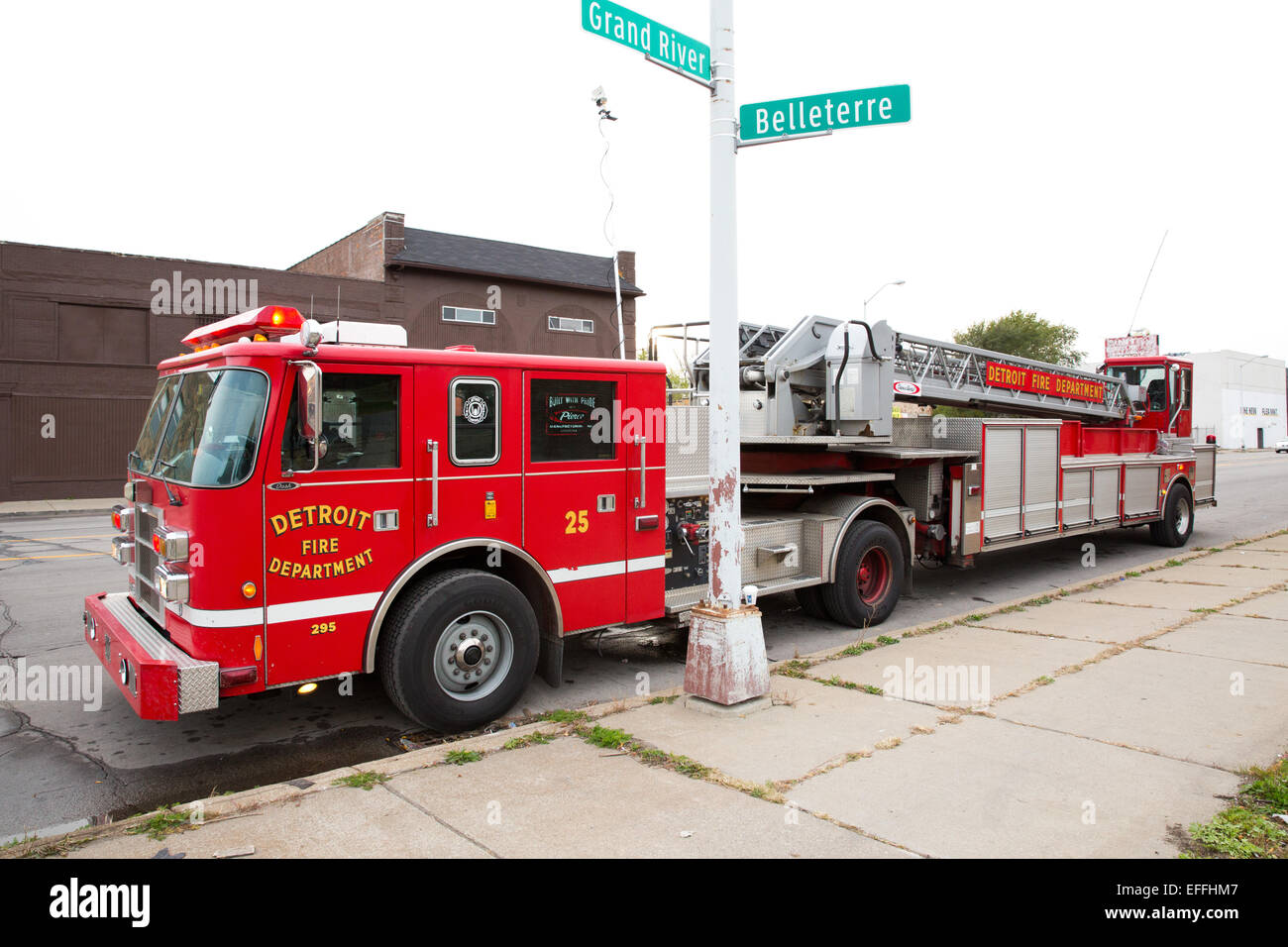 Detroit Feuerwehr Tiller Ladder, Michigan, USA, Preisverteilung, 2014 ...