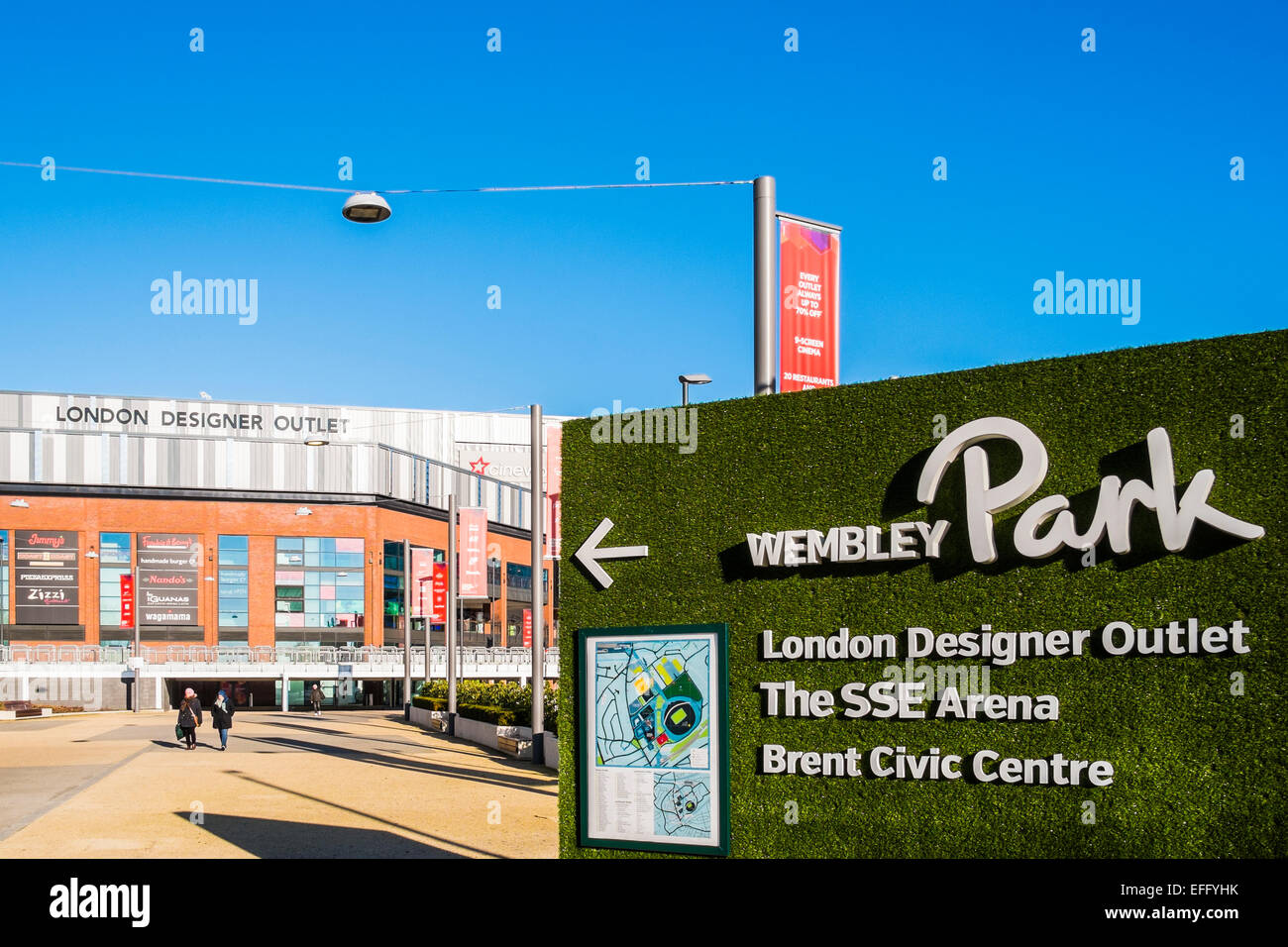 London-Designer-Outlet Shopping Centre Wembley Park - London Stockfoto