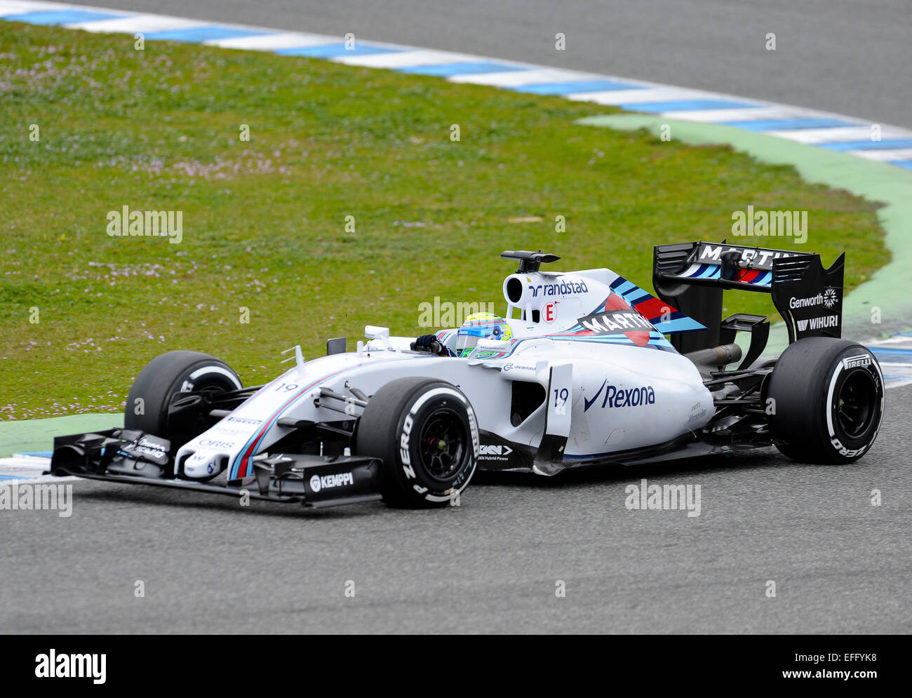 Jerez, Spanien. 2. Februar 2015. Circuito de Velocidad Jerez, Spanien, 2.2.2015, Winter Test Formel 1 Saison 2015---Felipe Massa (BRA), Williams FW37 Credit: Kolvenbach/Alamy Live-Nachrichten Stockfoto