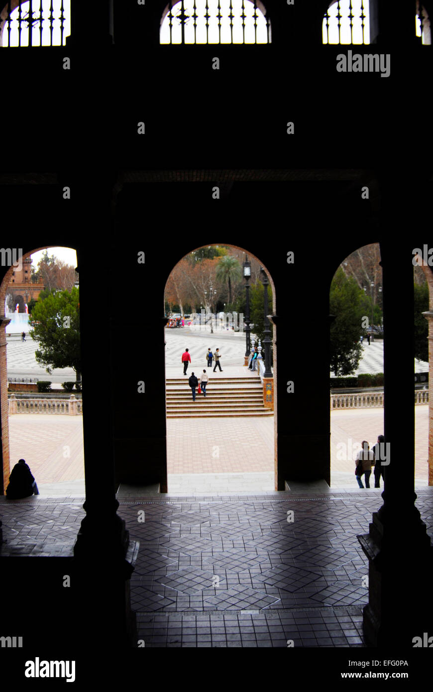 Plaza de España in Sevilla, Spanien Stockfoto