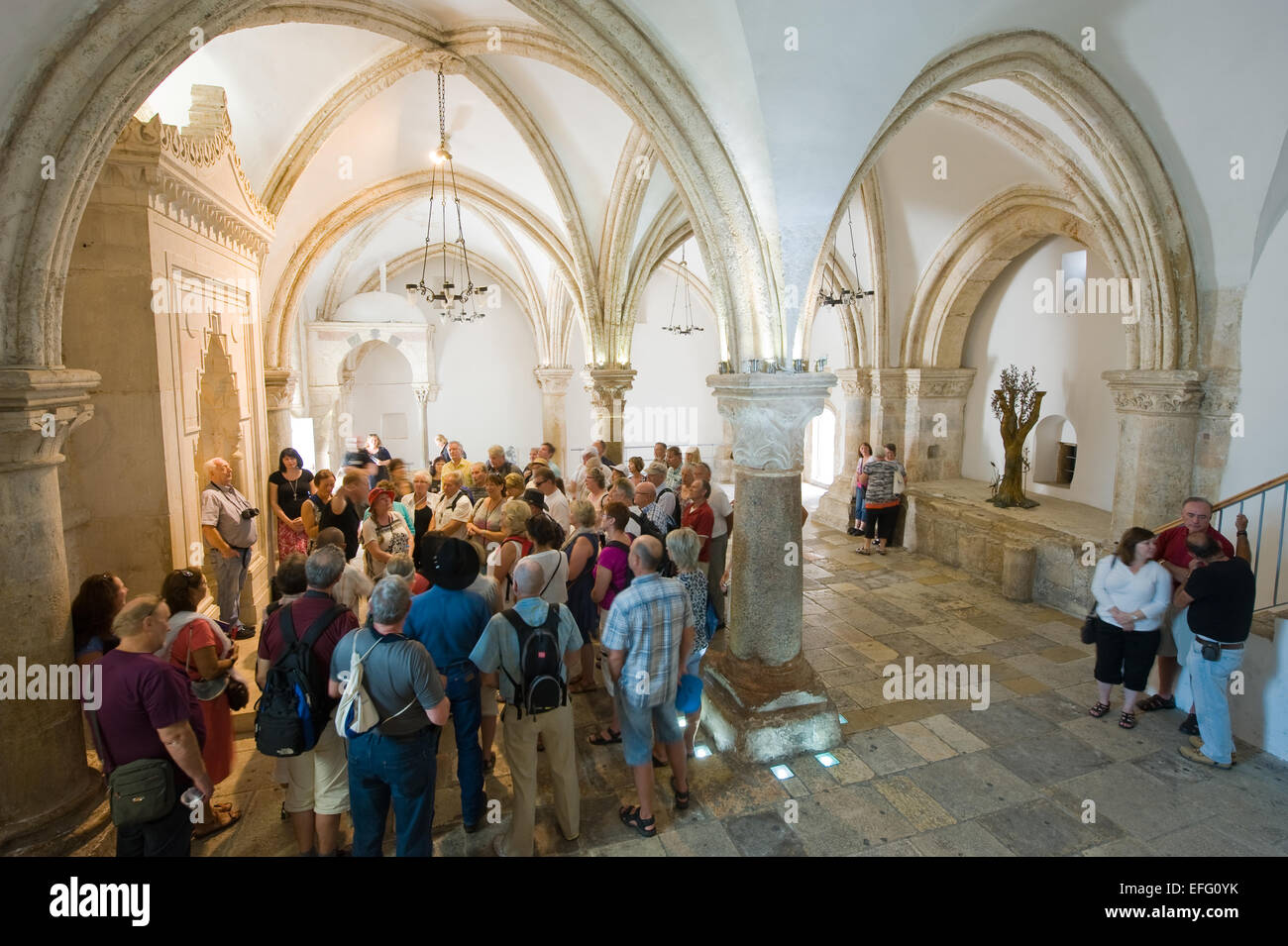"Das letzte Abendmahl Zimmer" auf dem Berg Zion ist der Ort, wo Jesus Christus seine letzte Abendmahl mit seinen Jüngern geteilt Stockfoto