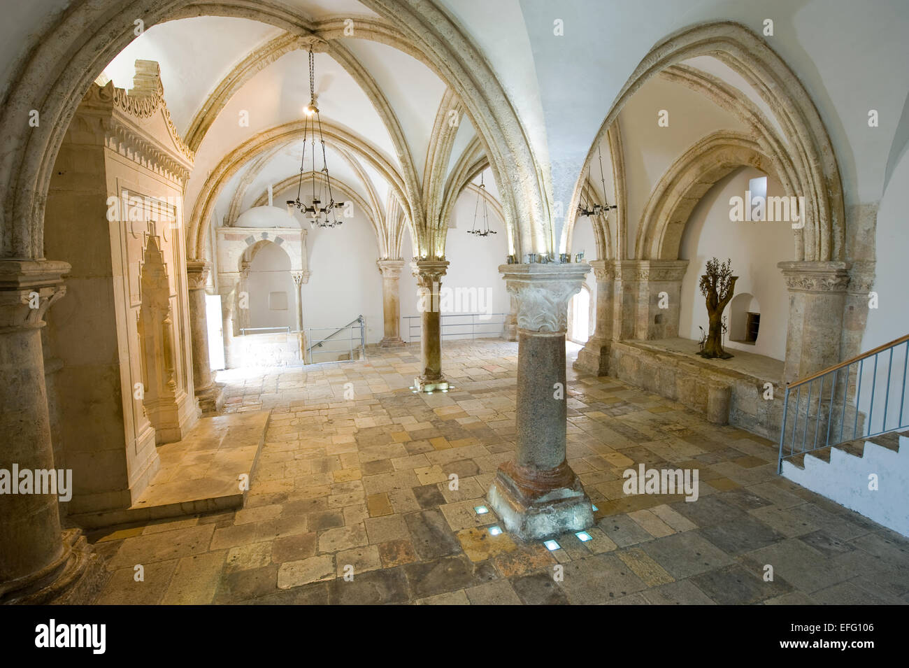 "Das letzte Abendmahl Zimmer" auf dem Berg Zion ist der Ort, wo Jesus Christus seine letzte Abendmahl mit seinen Jüngern geteilt Stockfoto