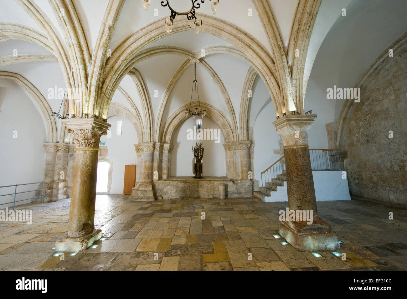 "Das letzte Abendmahl Zimmer" auf dem Berg Zion ist der Ort, wo Jesus Christus seine letzte Abendmahl mit seinen Jüngern geteilt Stockfoto