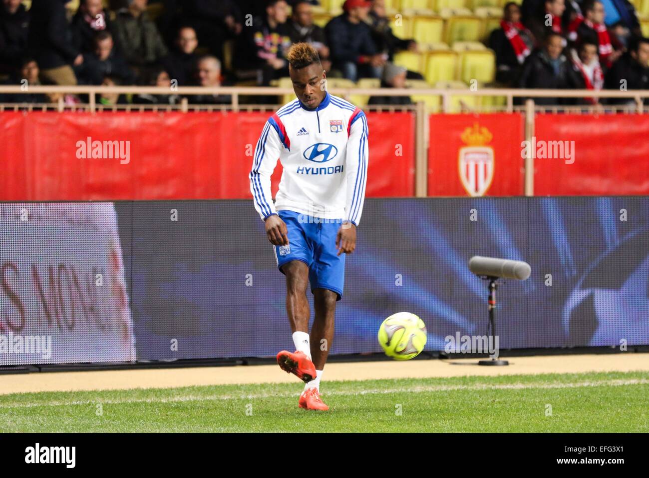 Gnaly CORNET - 01.02.2015 - Monaco/Lyon - 23eme Journee de Ligue 1-. Foto: Eric Gaillard/Icon Sport Stockfoto