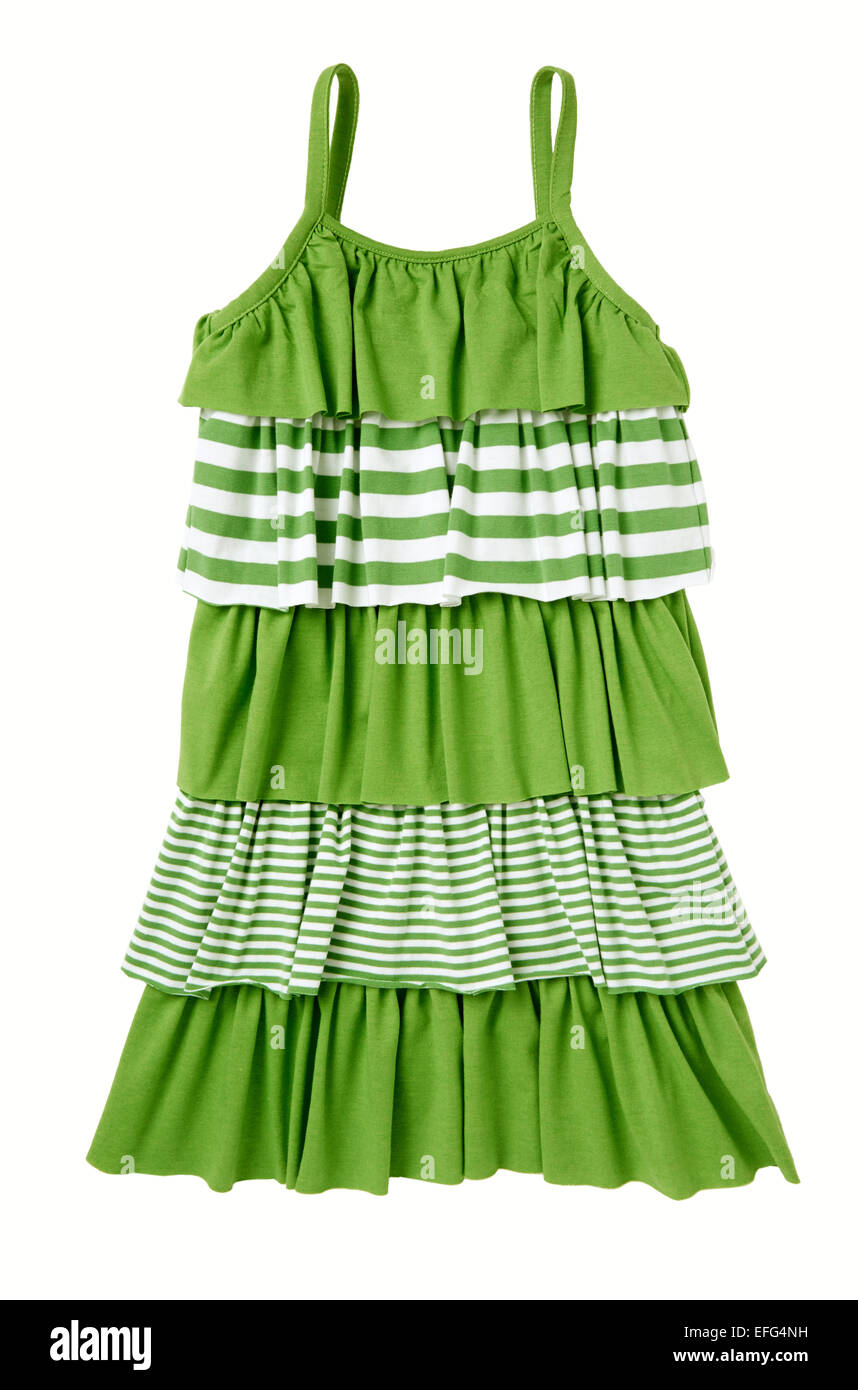 abgestufte grünes Kleid Stockfoto