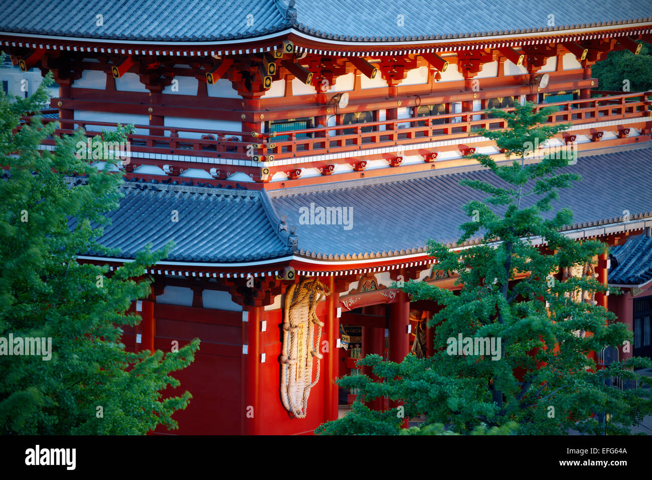Treasury-Tor, Senso-Ji Tempel, Asakusa, Tokio, Japan Stockfoto