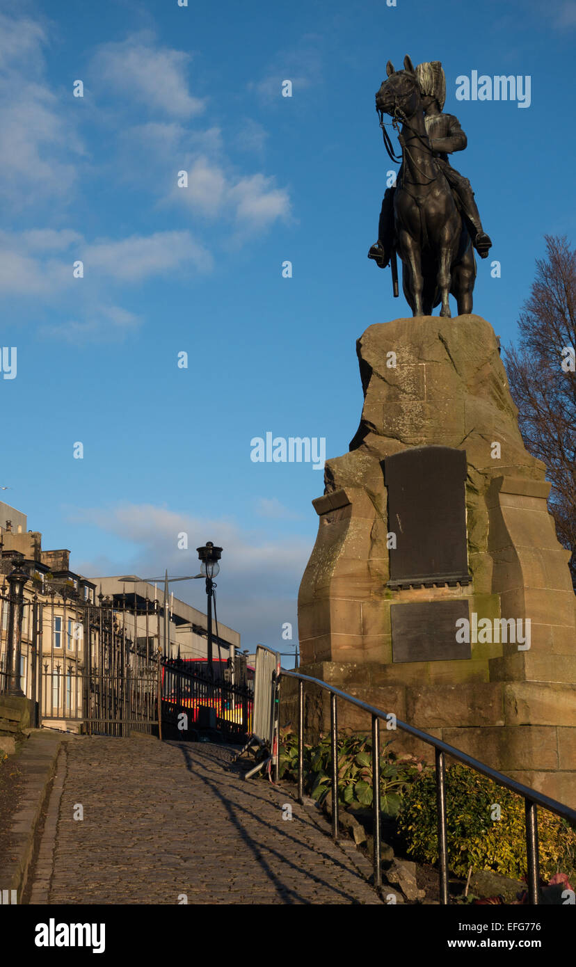 Royal Scots Greys Memorial, West Princes Street Gardens, Edinburgh Stockfoto