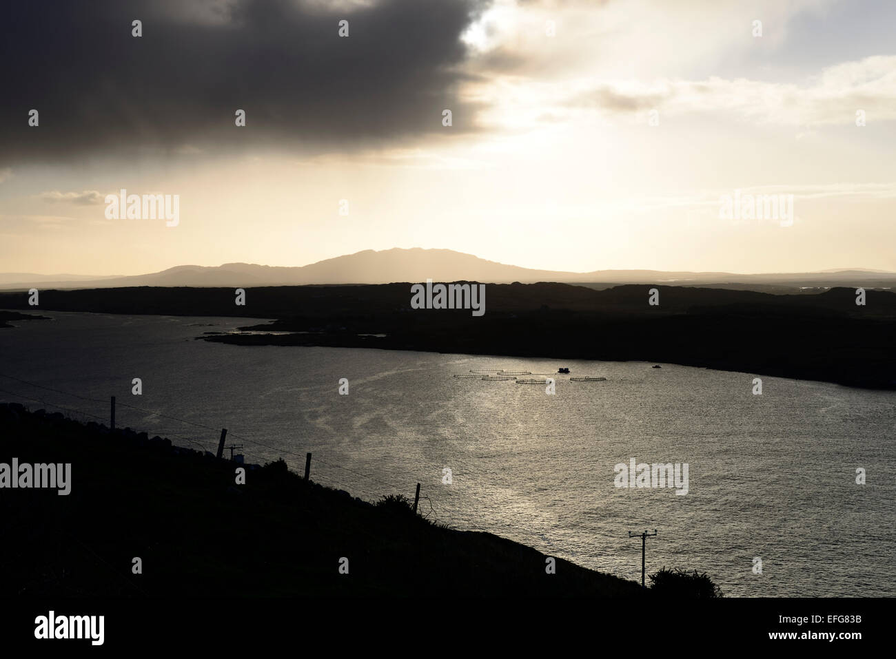 Sky Road Galway Clifden malerische fahren Landschaft ikonischen Connemara RM Irland Stockfoto