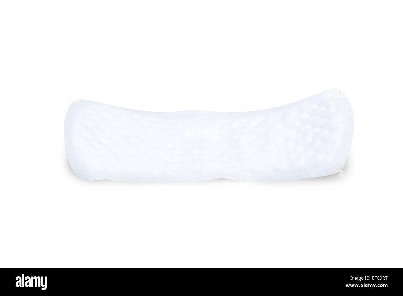 Eine Damenbinde (oder Handtuch oder Pad) isoliert auf weißem Hintergrund Stockfoto